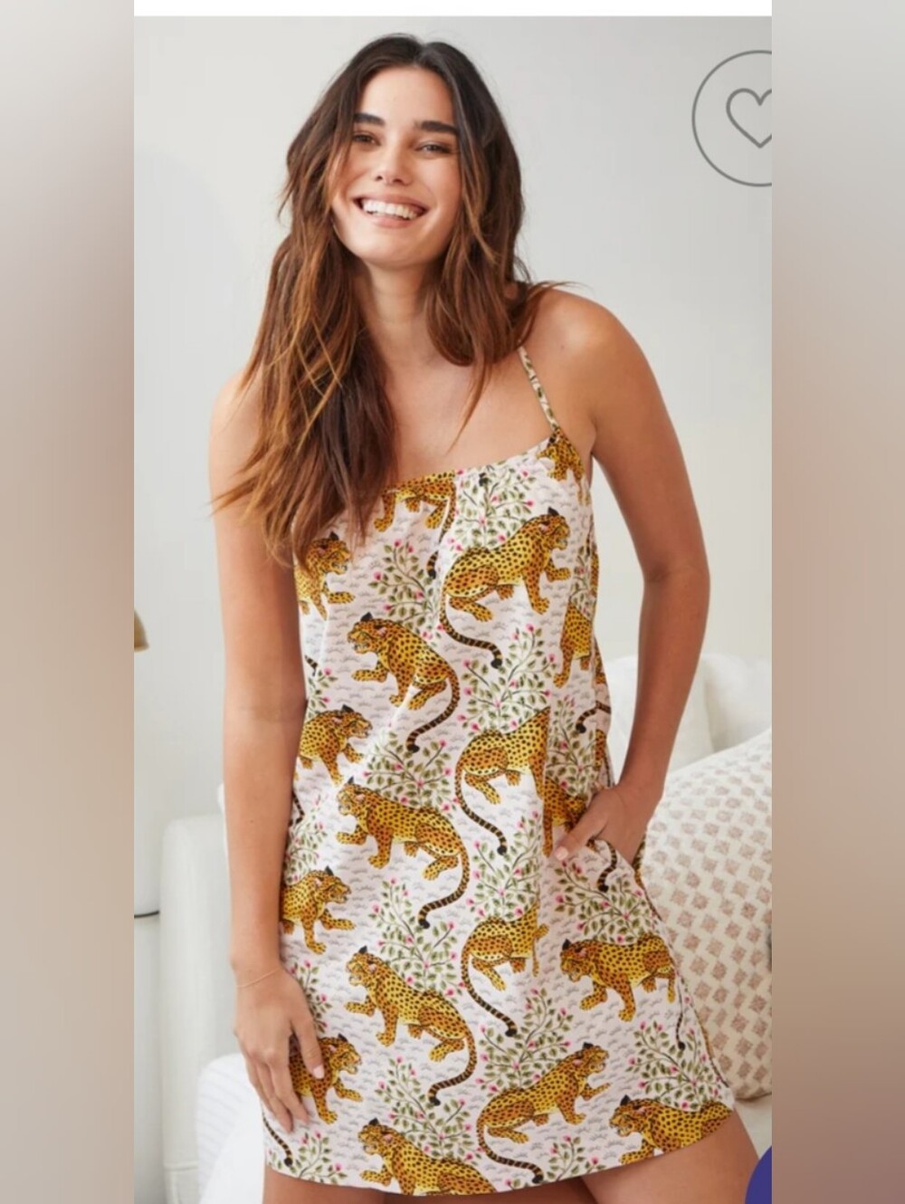 NWT Printfresh Cami Bagherra Nightgown in Blush, Size Small